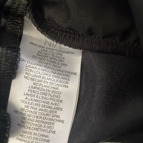 NIA Vegan Leather Baggy Drawstring Jogger Pants Black NWT Size XS - Picture 11 of 13